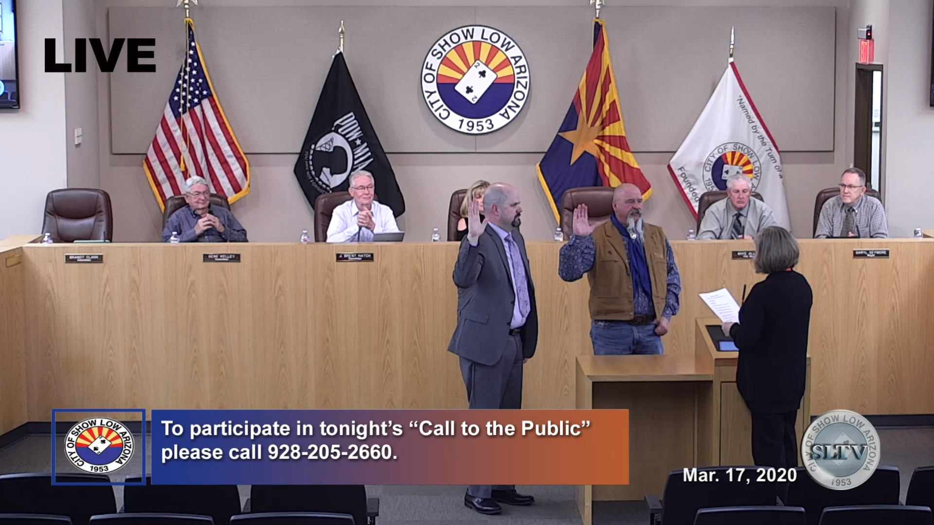 Leech Jr. and Clark sworn in during council meeting